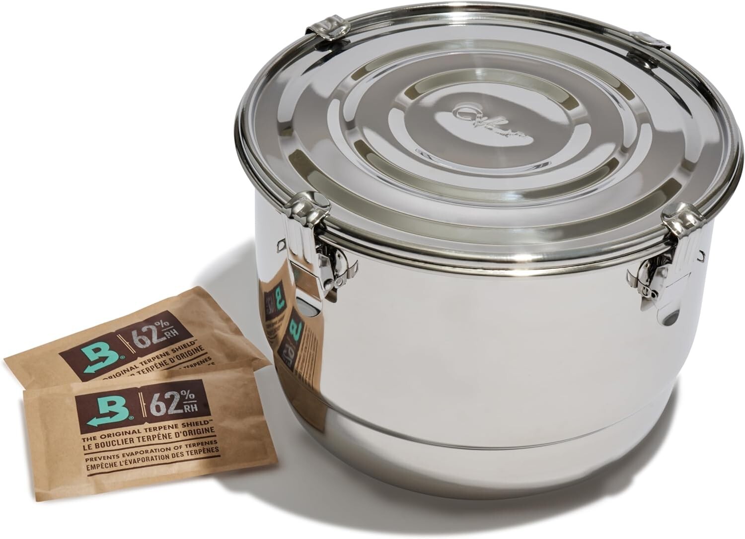 Container Humdity Control Tea CVault 8 Liter (1 POUND) Humidity Control Airtight Metal Container ...