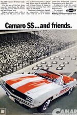 1969 Camaro SS Indy 500 Pace Car ad | 24x36 inch POSTER |