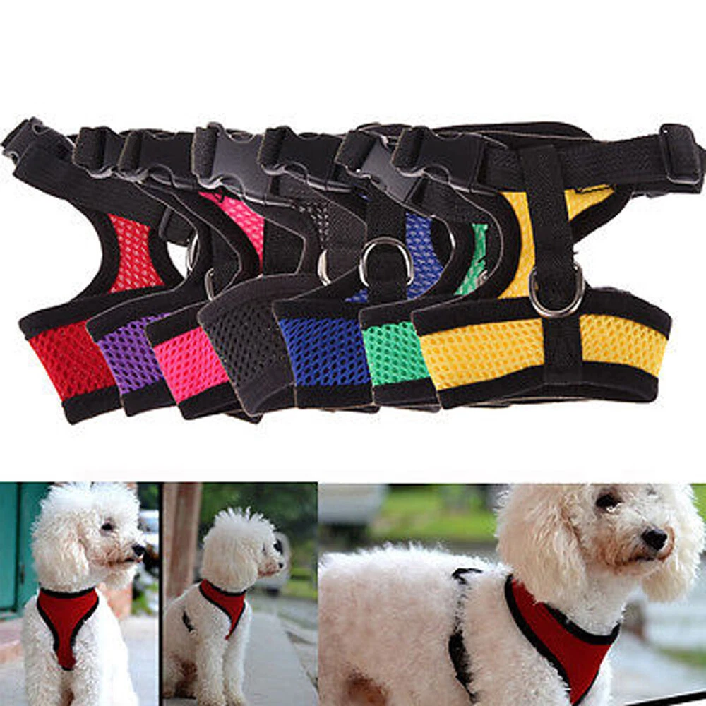 Dog Harness Puppy Adjustable Safety Mesh Vest Chest Straps Pet Outdoor Supplies~