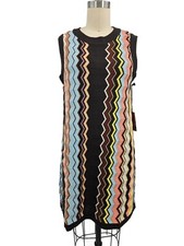 New Missoni for Target Brown Sweater Dress Womens L Zigzag Knit