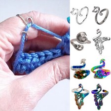 Yarn Guide Ring Thimble Knitting Crochet Adjustable Tension Ring Regulator DIY  