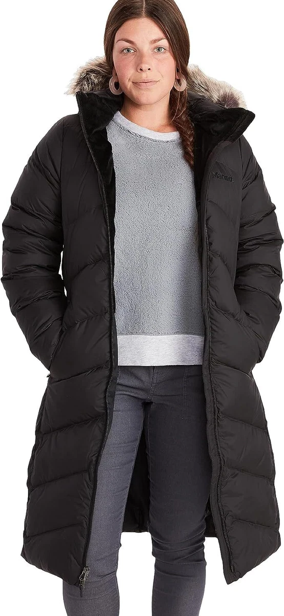 Marmot Women s Montreaux Full Length Down Puffer Coat Black L eBay