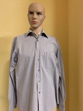 BCBG Attitude Long Sleeve Men  s Dress Shirt Grey Medium 15 1/2 X 34/35