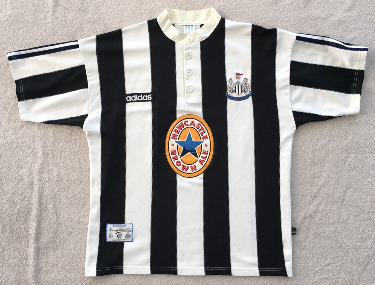 Newcastle 1995 - 1997 RARE vintage adidas home shirt size L | eBay UK