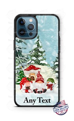 Gnomes Winter Wonderland Holiday Phone Case For iPhone i15 Samsung A54 Google