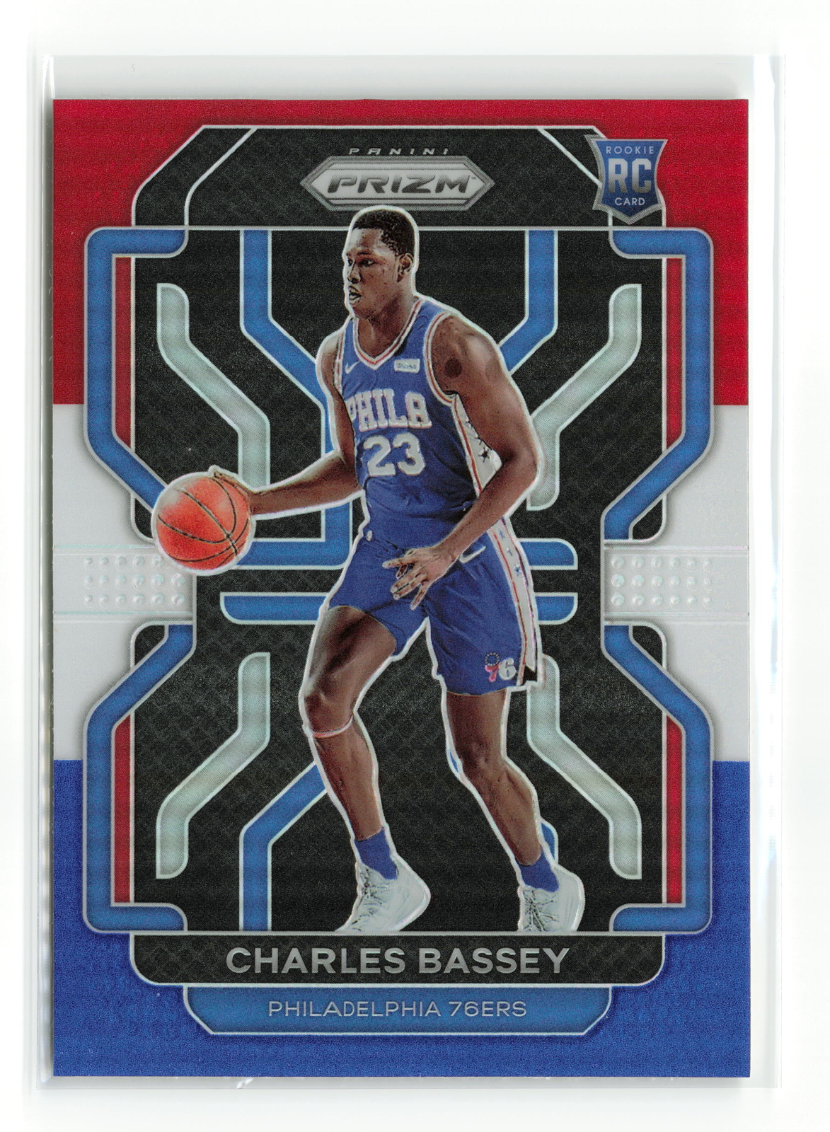 CHARLES BASSEY #304 RC 2021-22 PANINI PRIZM 76ERS Red White Blue