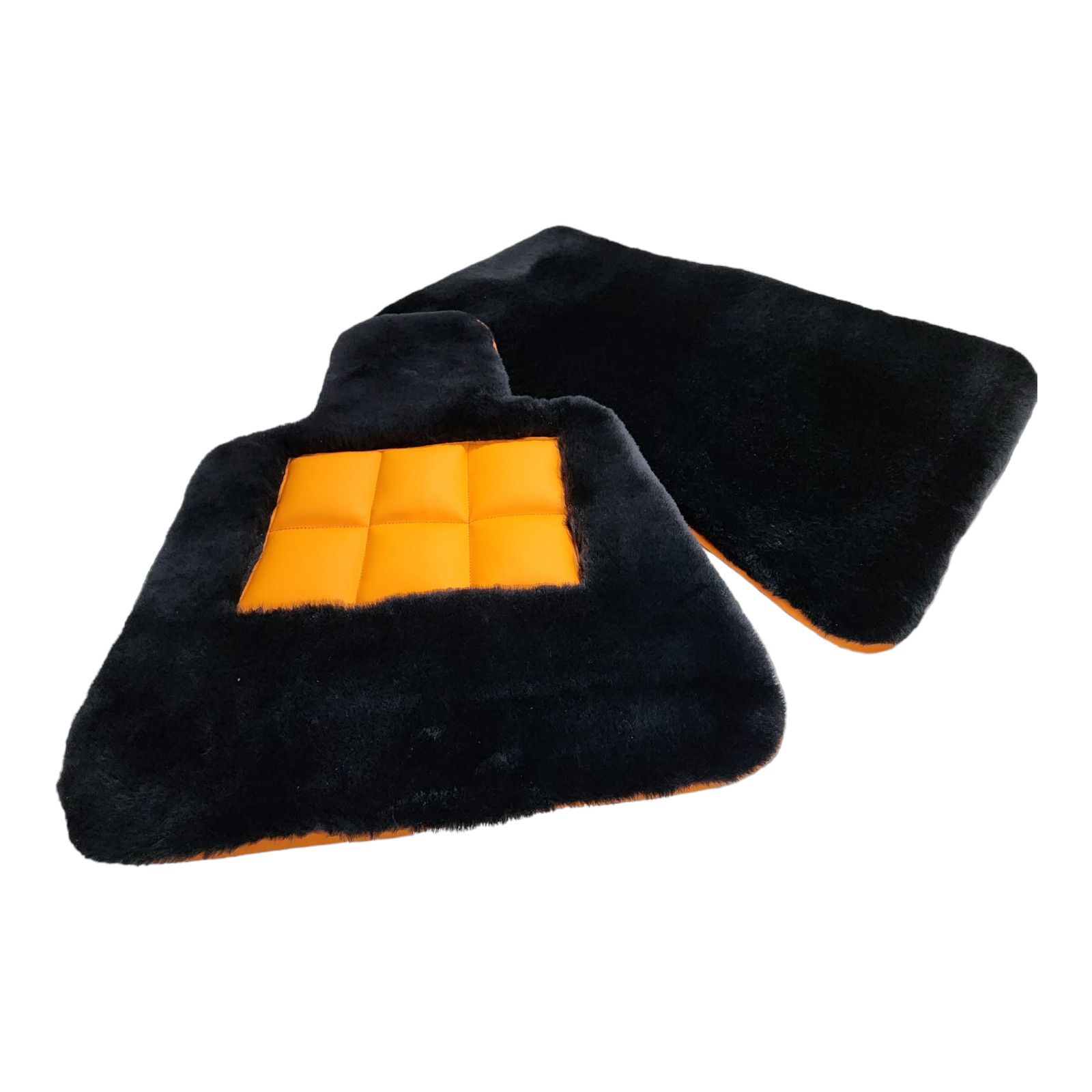 Bespoke Edition Black Sheepskin Car Mats For Rolls Royce Cullinan 2019-2025