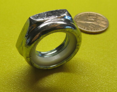 Zinc Grade 2, Nylon Insert Lock Hex Nuts RH, 7/8''-9 x 15/32'' H, 10 Pc