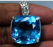 "Certified" 67.10 Ct Natural Blue Aquamarine "PENDANT" Radiant Cut Loose Gems
