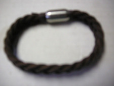 Leather Bracelet, Brown, Braided, Brand New