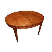 Tavolo ovale allungabile Francese del 1800 Stile Luigi XVi in Mogano