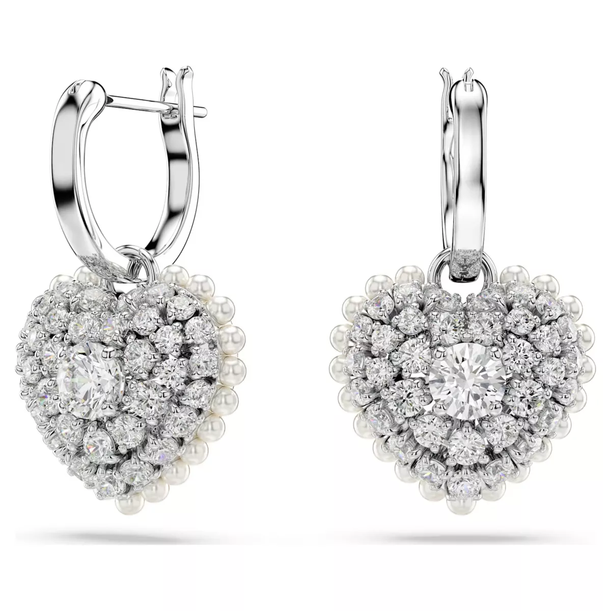 14K White Gold 1 ct Stud Earrings Made with Swarovski Zirconia – SilverSpeck