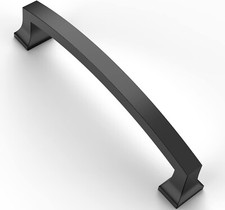 20 Pack 5 Inch 128mm Hole Centers Kitchen Cabinet Handles, Matte Black Cabinet