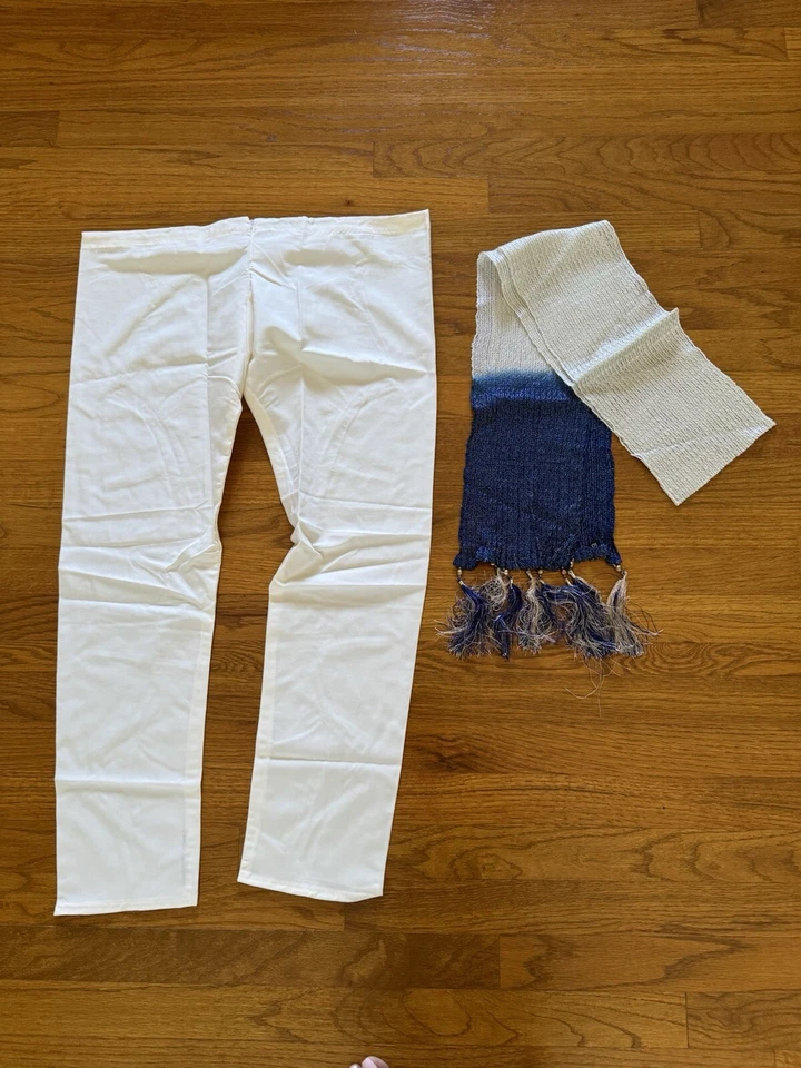 Sherwani azul y blanco para niños (ropa india) Foto 2 de 2