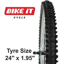 Kids Mountain Bike Tyre 24" x 1.95 Knobbly Tread Childs MTB Bicycle Cycle Tyre