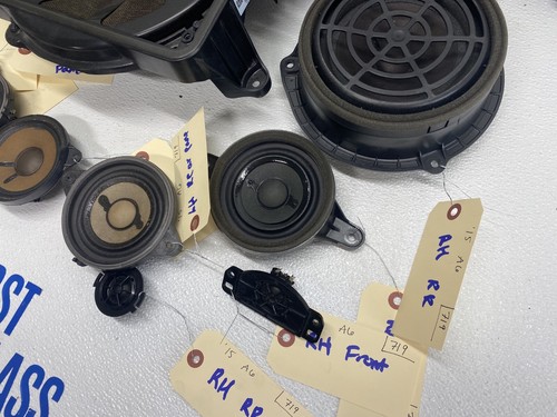 2012-2015 AUDI A6 S-LINE 3.0 FRONT REAR DOOR SUBWOOFER BOSE SPEAKER SET OEM - Foto 7 di 13
