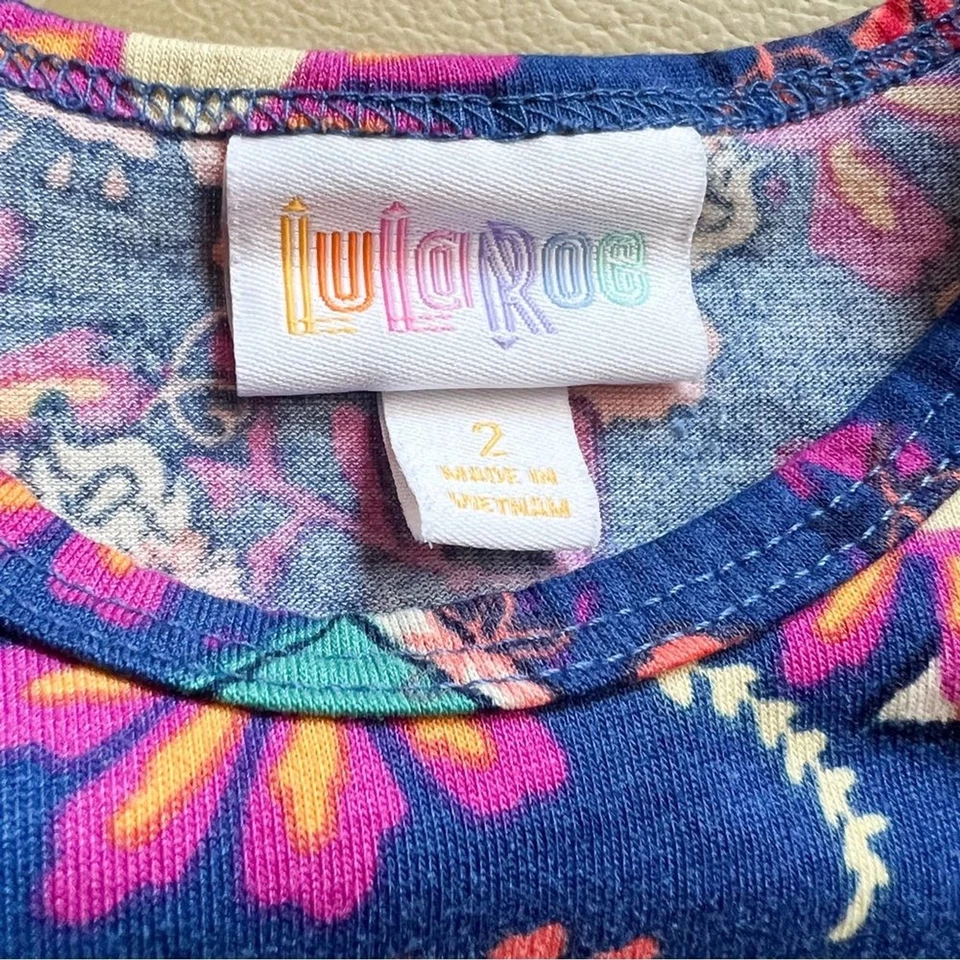 Disney Frozen Elsa Princesa Niñas Pequeñas 2T Gráfico Top Camiseta Floral Multi Foto 4 de 4