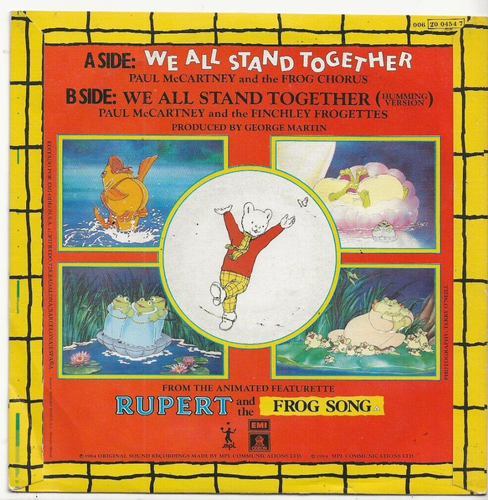 PAUL MCCARTNEY WE ALL STAND TOGETHER 7 INCH SPAIN PROMO SINGLE FROM 1984, MINT - Picture 2 of 2