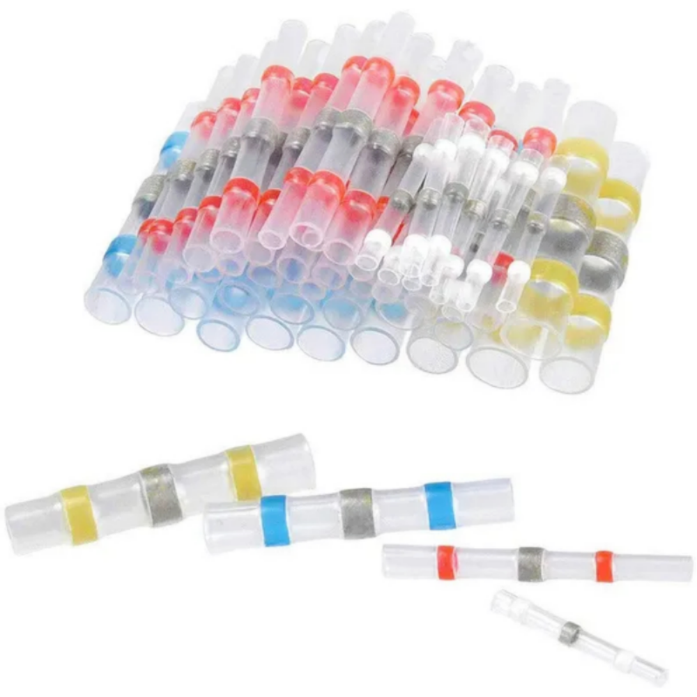 500PCS Marine Grade Heat Shrink Solder Seal Butt Splice Wire Connectors Terminal