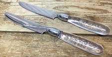 2 Dinner Knives Lucite Controlled Bubbles DIS...