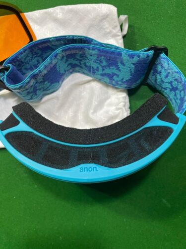 Anon Youth Blue Ski Goggles With Spare Lens Excellent Condition + Carry Pouch. - Picture 2 of 6
