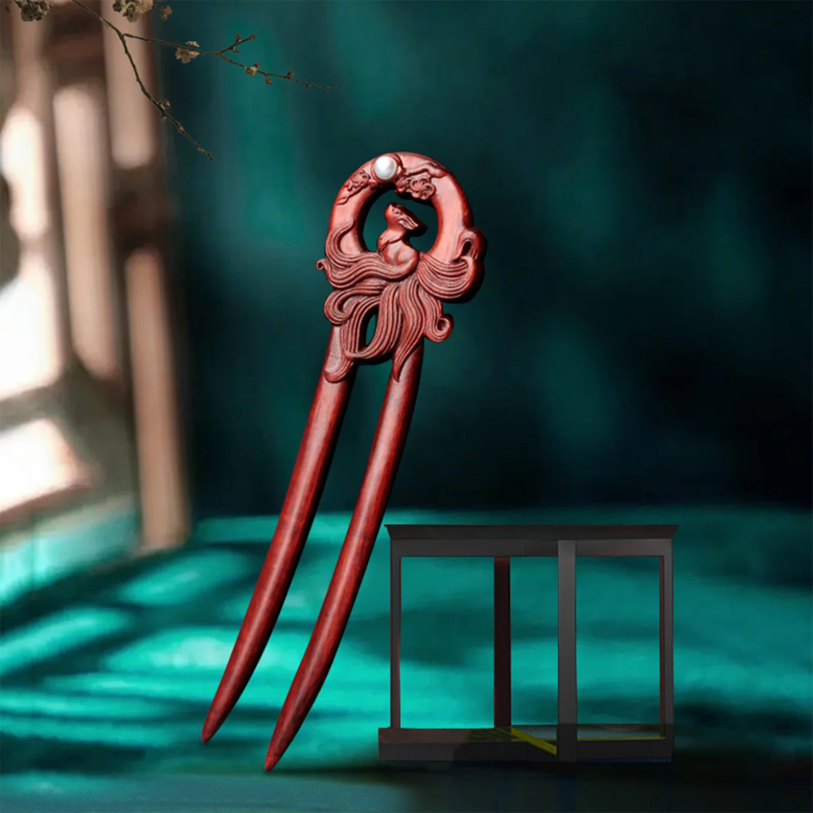 Handmade U-Shape Wooden Hair Fork Sticks for Girls