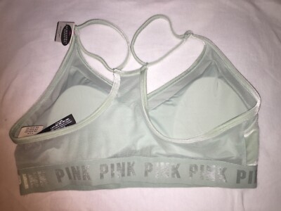 Victoria's Secret Pink Light Support Padded Sport Bra Velvet MINT