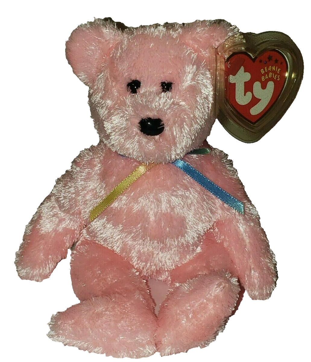 Beaniebabyさま　バラ　苗　クリーミーな色あい　ピンクベージュ Ty Beanie Baby SHERBET the Bear (Pink Version) 8.5