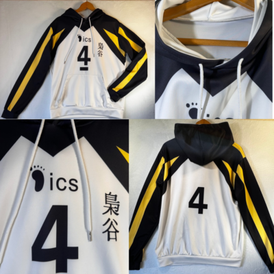 Japanese Asics Jersey size XL approx ICS Haikyuu #4 Volleyball