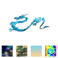 Chinese Dragon Tribal - Decal Sticker - Multiple Patterns  Sizes - ebn1762
