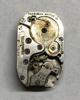 Mouvement De Montre Mécanique Vintage Van Buren - Pour Réparation Ou Pièces Détachées - Balancier Fonctionnel