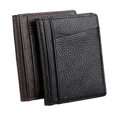 RFID Blocking ID Credit Card Holder Slim Genuine Leather Pocker Case Wallet Mens