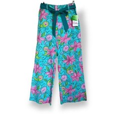 NWT Vintage 90's Lilly Pulitzer Tyler Pants Bliss Blue Lazy Paisley Sz 6