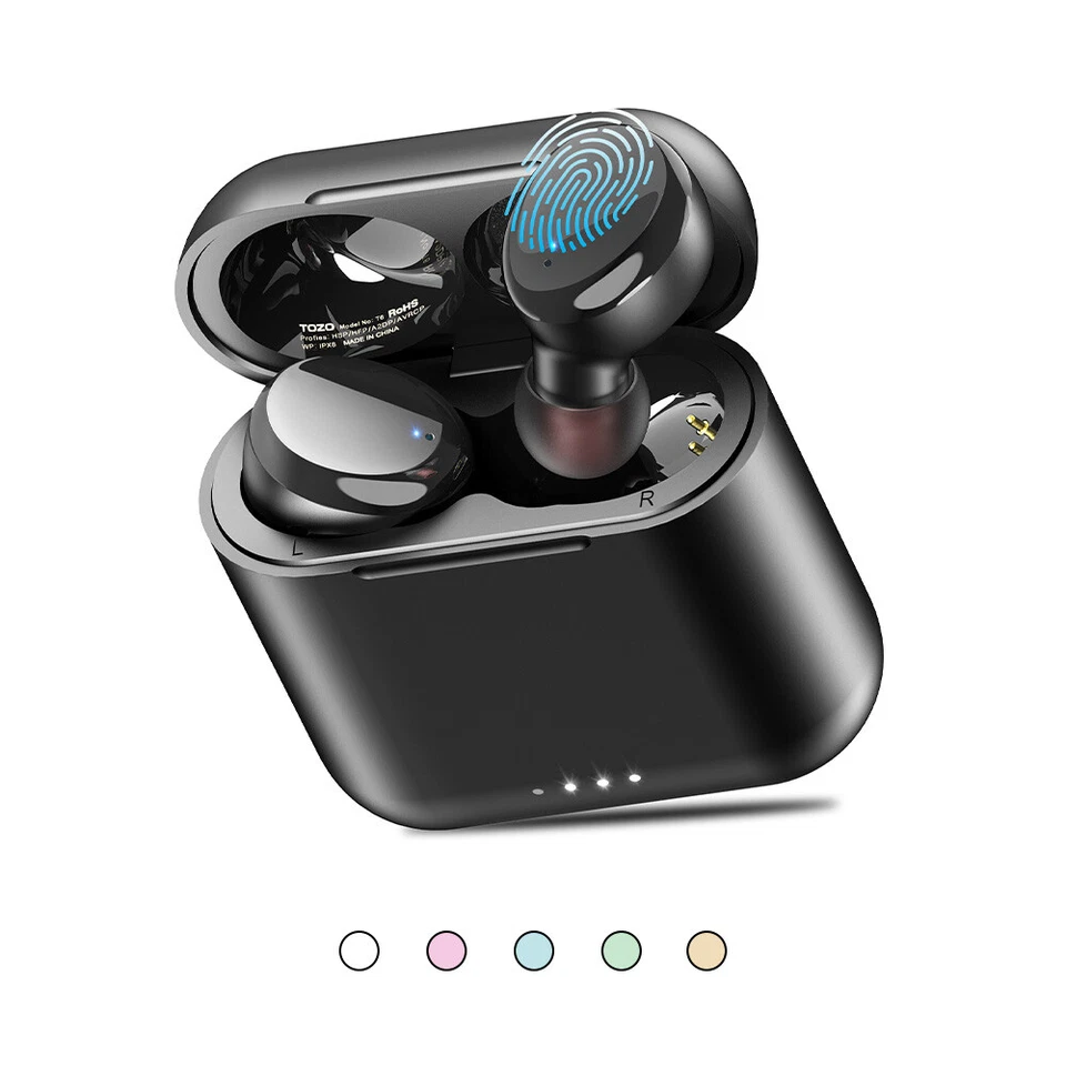 TOZO T6 Bluetooth 5.3 In-Ear Kopfhörer Kabellos Ohrhörer IPX8 mit Ladecase