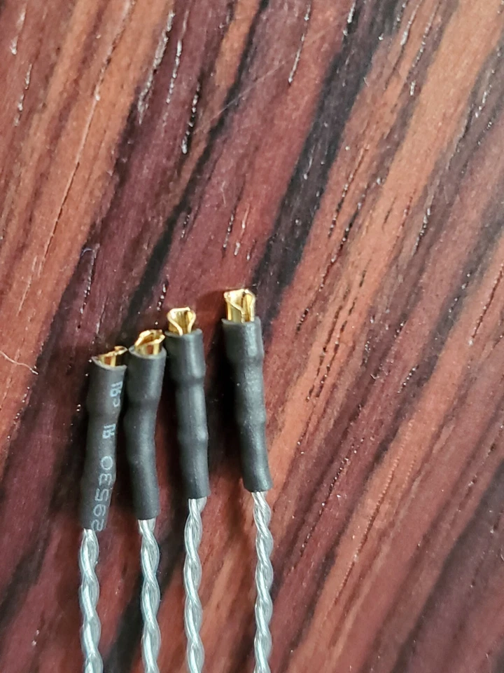 Audiophile 5N Pure Silver Litz Turntable Headshell Cartridge Wires Leads clips - Image 3 of 4