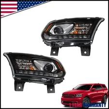 For 2016-2020 Dodge Durango Xenon/HID Headlights Headlamps w/DRL Left+Right Side