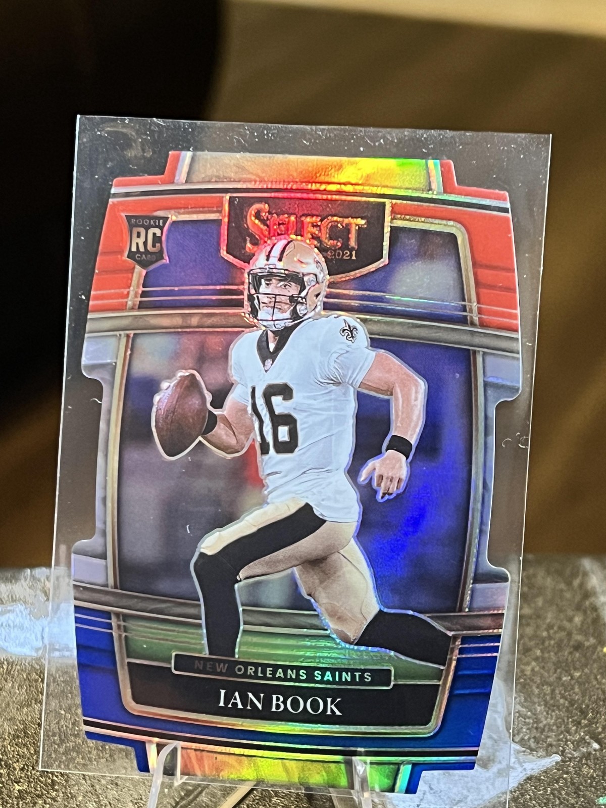2021 Panini Select #79 Ian Book Red and Blue Prizm Die Cut