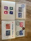 Germany Leipziger Messe  1947/1948/1949 special fdc postcards + Turn Sport Fest