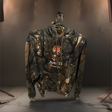 U.S. Vintage Camouflage Cotton Blend Hoodie Long Sleeve Size S