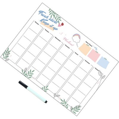 Wöchentliches Whiteboard Magnetkalender Trocken Abwischbarer Monatskalender