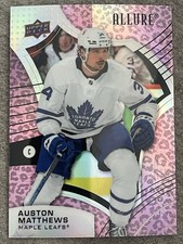 Auston Matthews 2021-22 Upper Deck Allure #1 Pink Leopard Parallel SSP