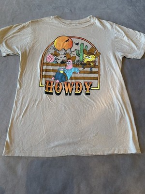 Nickelodeon Spongebob and Patrick Howdy 2023 T-Shirt Medium