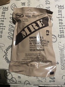 Collectible Meal Ready To Eat Military MRE MENU NO 13 Cheese Tortellini 2025