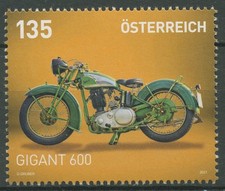&Ouml;sterreich 2021 Motorr&auml;der Gigant 600 OHV 3584 postfrisch