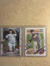 Tarik Skubal 2020 Bowman Chrome 1st Bowman & 2021 Topps RC Detroit Tigers