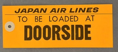 JAL Japan Air Lines Doorside Airline Gepäckanhänger Bag Luggage Label Original 