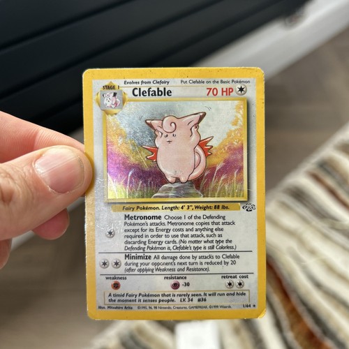 Clefable 1/64 Holo Rare Jungle Set Pokemon Karte WOTC