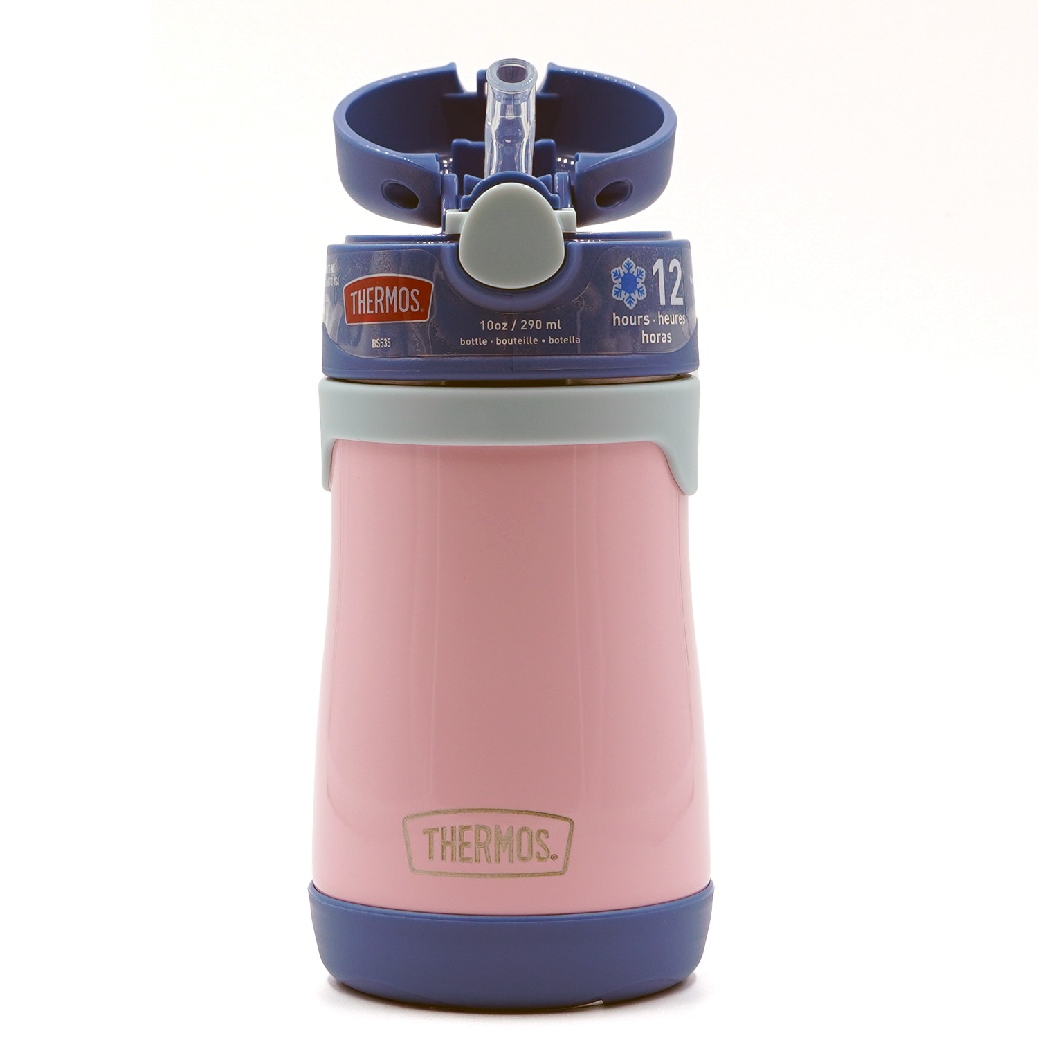 Thermos 10 oz. Kid's Vacuum Insulated Stainless Steel Straw Water Bottle - Pink