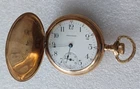 antique 18s pocket watch American Waltham 15j DOUBLE HUNTER 1890 Gold Filled