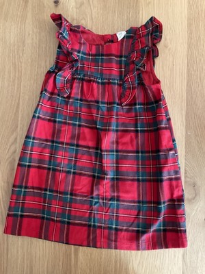 H&M Kleid Gr. 92 Rot Kariert Weihnachten